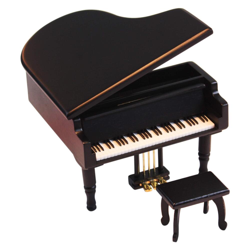 8789 Wooden Grand Piano Music Box Mechanism with Bench and Metal Pedal